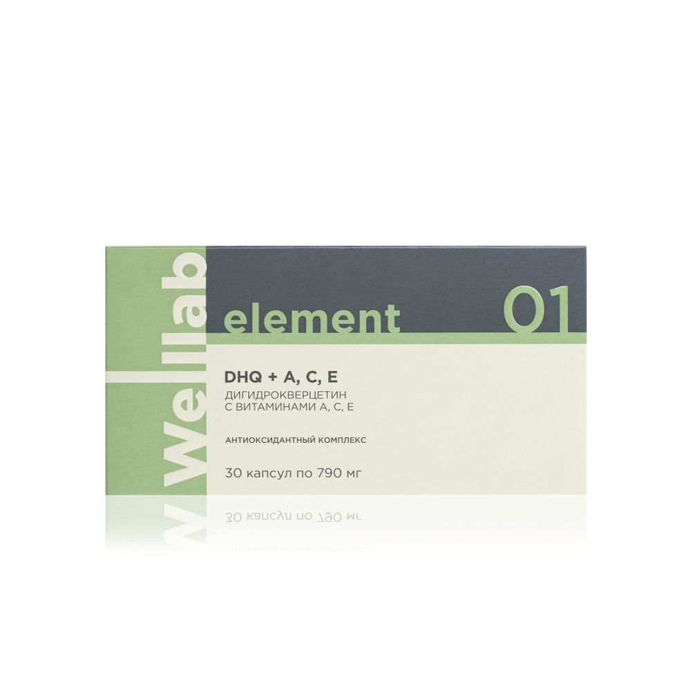 Welllab Element Dihydroquercetin with A, C, E, 30 капсул по цене 690 руб. -  купить в Шелехове ☛ Доставка ★ Интернет-магазин «EcoGreenDom»